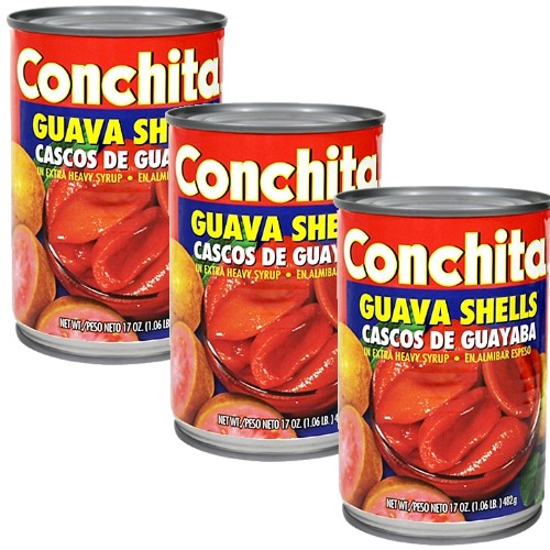 Guava Shells in syrup by Conchita. 16 oz Pack of 3